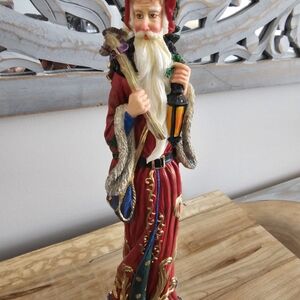 Lenox Red and Gold Santa Figurine